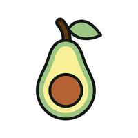 Avocado icon reflects healthy fats, energy-boosting nutrients, and weight management perfect for nutrition guides and wellness content vector