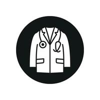 Doctors coat icon stands for medical service and reliability ideal for wellness graphics and awareness campaigns vector