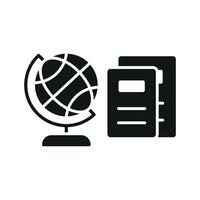Book with world globe icon conveys the spirit of learning and global knowledge perfect for world education day campaigns and literacy visuals vector