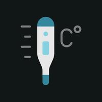 Thermometer icon showcases illness prevention and health monitoring ideal for wellness programs and educational materials vector