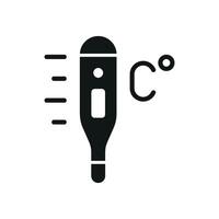 Thermometer icon represents vital health checks and early intervention perfect for health education and preventative care illustrations vector