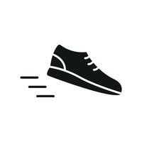 Running shoe icon highlights exercise motivation and daily activity perfect for active living promotions and events vector