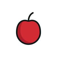 Cherry fruit icon showcases rich vitamins and antioxidants perfect for health and fitness graphics and dietary programs vector