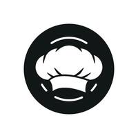 Chef hat and plate set icon represents the combination of professional cooking and elegant meal service, perfect for menu designs and food content vector