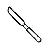 Knife icon reflects the art of cooking, meal preparation tools, and table setting elements for food-related content vector