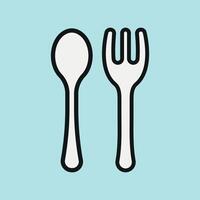 Spoon and fork icon captures the essence of dining traditions and food enjoyment suitable for visual storytelling vector