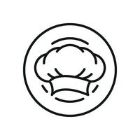 Chef hat and plate set icon highlights the importance of cooking, meal plating, and food enjoyment, perfect for culinary content and food apps vector