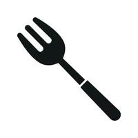 Fork icon reflects simple dining tools for balanced meals, ideal for educational content and food apps vector