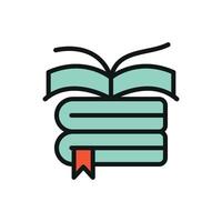 Book with bookmark icon conveys a passion for learning and daily reading perfect for literacy campaigns and book programs vector