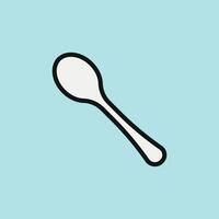 Spoon icon showcases practical utility, daily meals, and culinary function ideal for kitchenware promotions and food blogs vector