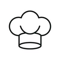 Chef hat icon reflects the art of fine dining and cooking mastery, ideal for food festivals, chef branding, and gourmet content vector