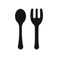 Spoon and fork icon showcases practicality and clean design perfect for user-friendly cooking platforms vector