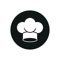Chef hat and plate set icon emphasizes culinary excellence, food artistry, and tableware essentials suitable for cooking visuals and food branding vector