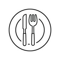 Fork knife and plate icon set reflects elegant table settings and culinary traditions ideal for fine dining promotions vector