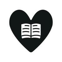 Books forming heart shape icon reflects reading culture and educational values perfect for International Book Day campaigns vector