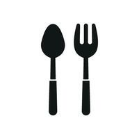 Spoon and fork icon highlights dining tools for casual and formal meals ideal for kitchenware branding and food themes vector