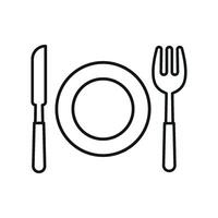 Fork knife and plate icon set combines utility and aesthetics in kitchen tools perfect for content creators and food bloggers vector
