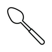 Spoon icon highlights simplicity in eating and cooking essentials perfect for restaurants, cookbooks, and recipe graphics vector