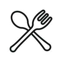 Spoon and fork icon emphasizes daily meal routines and kitchen culture perfect for nutrition apps and food guides vector