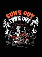 summer tshirt suns out funs out vector