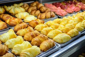 A display of croissants photo