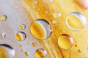 Oil and grease mixing on mechanical surface creating bubbles photo