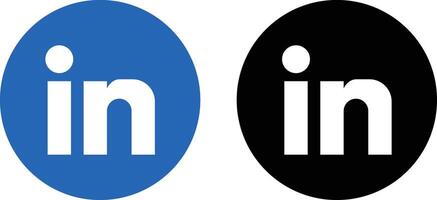 LinkedIn Logo Icon . Professional LinkedIn Icon Symbol Design. Flat LinkedIn Logo. vector