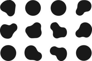 a set of black and white dots in various shapes vector