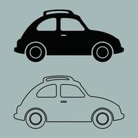 Car Silhouette on white background. Vehicle icons set . vector
