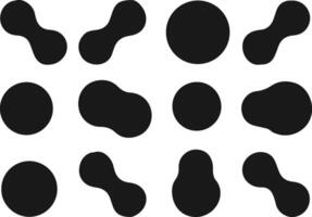 a set of black and white shapes that are arranged in a circle vector