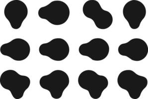 a set of black and white shapes that are arranged in a pattern vector