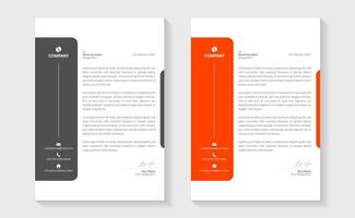A modern, creative, and professional letterhead bundle perfect for your corporate projects. Letterheads designed in a clean and minimalist style, ideal for official documents vector