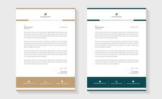 A modern, creative, and professional letterhead bundle perfect for your corporate projects. Letterheads designed in a clean and minimalist style, ideal for official documents, business communications. vector