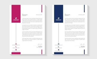 A modern, creative, and professional letterhead bundle perfect for your corporate projects. Letterheads designed in a clean and minimalist style, ideal for official documents, business vector