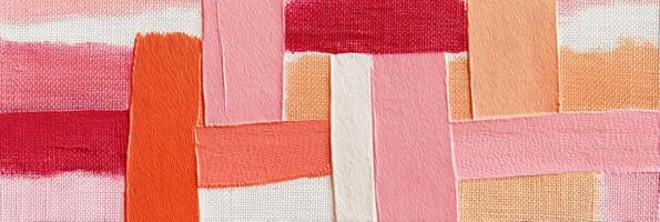 Abstract pink and orange textured geometric pattern creating modern art background photo