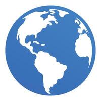 Globe Illustration with Land and Ocean vector
