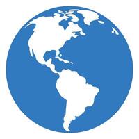 Planet Earth Graphic in Flat Style vector