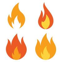 Flame Silhouette Design Bundle vector