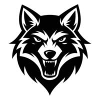 Minimal Fox Head Shadow Art vector