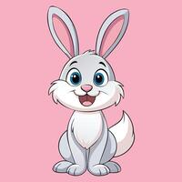 Smiling Bunny Animal Drawing vector