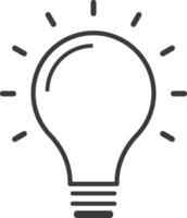 light bulb icons. Idea attention sign. solution, thinking concept. Warning concept. lamp icons vector