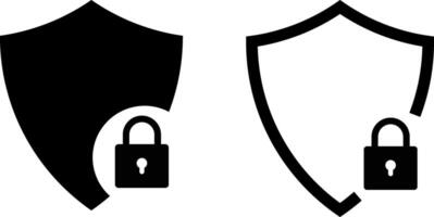 shield security icons set. digital protection lock icons. encrypted padlock sign. cyber protection and privacy vector