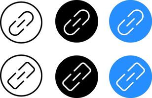 Link button icon set. Url symbol. hyperlink sign. External icons vector