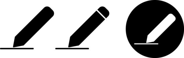 Edit icon set. text symbol. Pencil signs. editing text file document vector