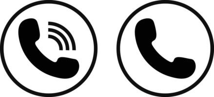 phone icons collection. Contact us symbol. Call signs. Accept and decline icons vector