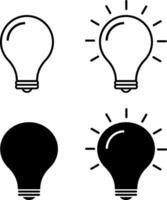 light bulb icon. Idea attention sign. solution, thinking concept. Warning concept. lamp icons vector