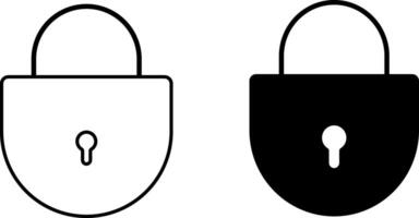 lock icons set. security symbol. Padlock signs. Open and closed design vector