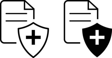 Medical insurance icon set. Healthcare icons. concept of health coverage patient information vector