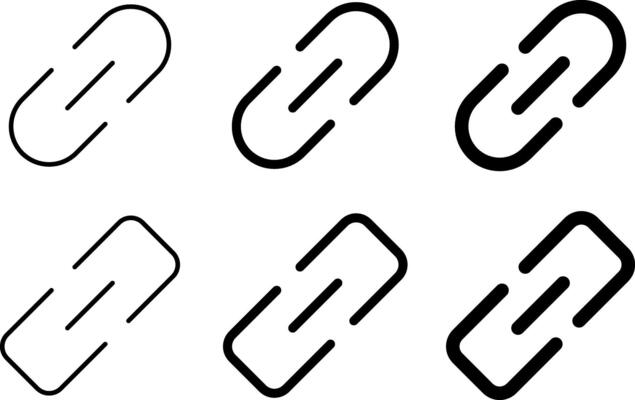 Link button icon set. Url symbol. hyperlink signs. External icons