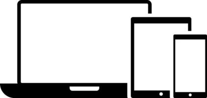 Digital Device icon set. Responsive display web design sign. Computer monitor and Laptop. Electronic devices symbol vector